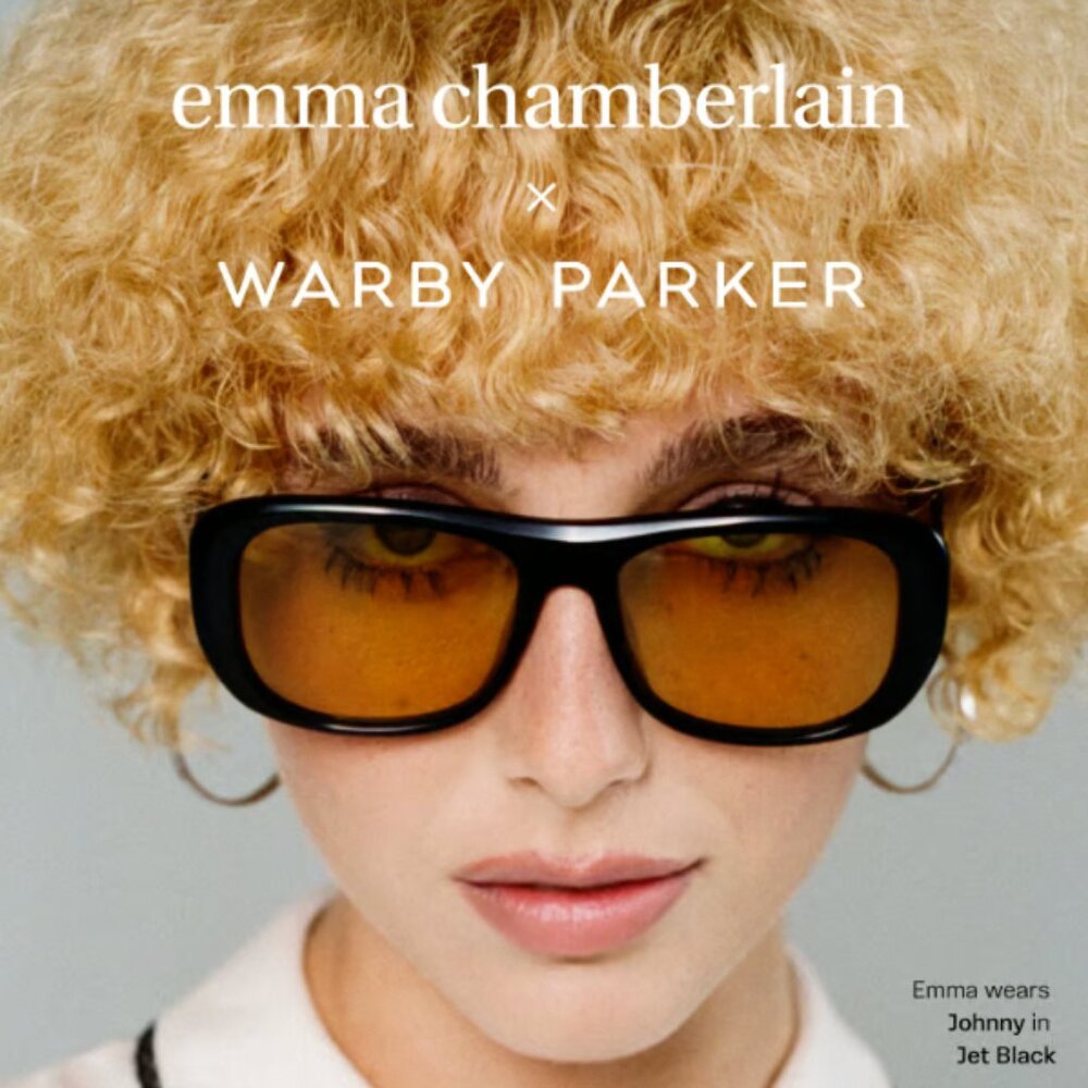 emma chamberlain x Warby Parker JOHNNY sunglasses - jet black